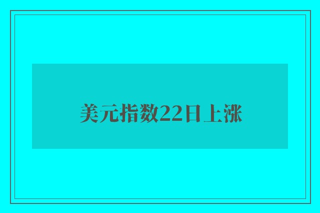 美元指数22日上涨